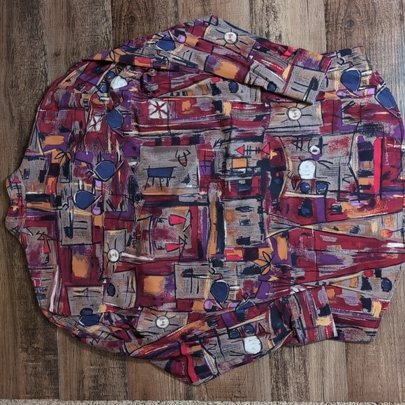 Vintage Roper Western Shirt Rodeo Cowboy Indian Print Size Large - Picture 3 of 13